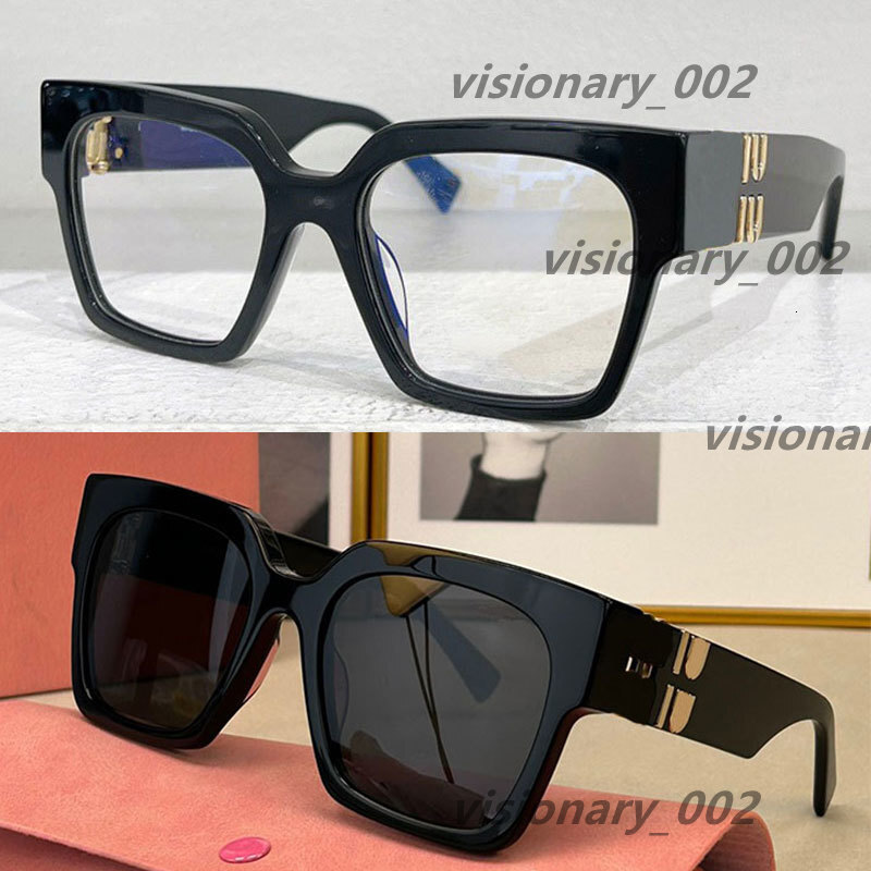 miumius mius mius mui miumiue muimuu mu Iu Glimpse Square Optical Frame Symbol Occhiali Lettura Designer Optical Glasses Reading Fashion Men Women VMU04 Black A FLJ2