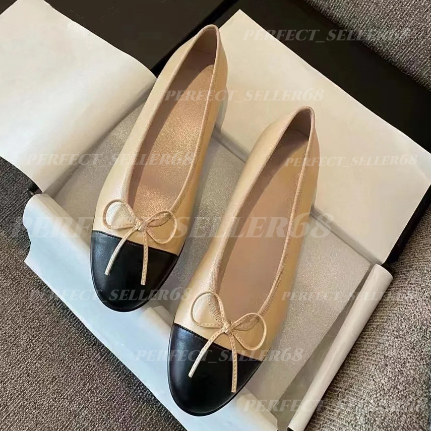 Ballet Flat Dance Dress Shoe Women Designer casual Round Toe Sexy Ballerina Sip On quilted Genuine Leather Calfskin Loafer Paris Luxury Sole Shoes Zapatos De