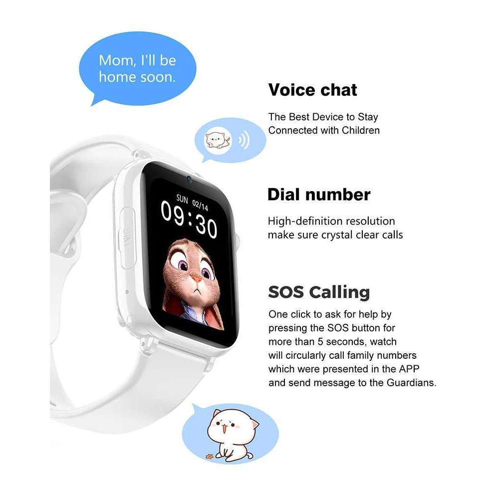 For XIAOMI Watches Call Kids Smart Children GPS SOS Waterproof Smartwatch Clock SIM Card Location Tracker Child Watch