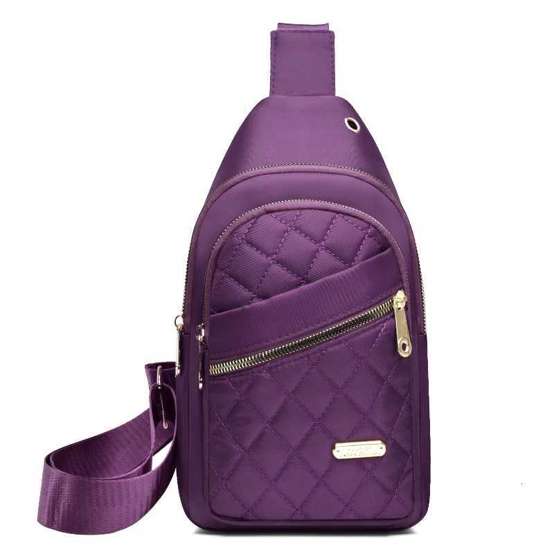 New nylon fabric womens chest bag fashion single shoulder crossbody bag large capacity cycling waist bagT251128
