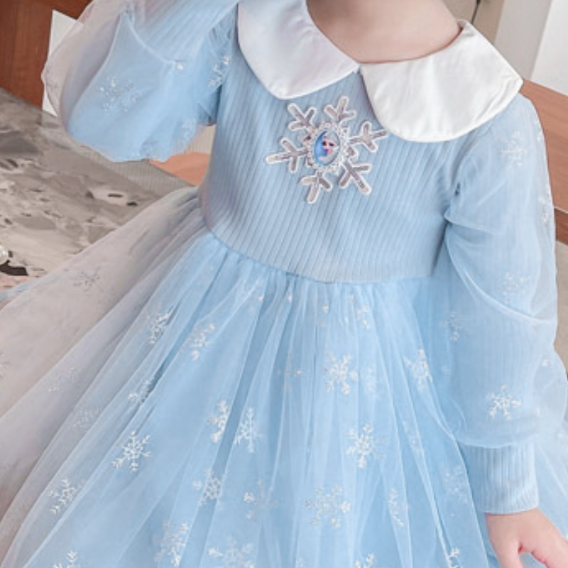 Disney baby designer clothing princess dress birthday outfit dress girls dress dress infant clothes princess Elsa dress children's net dress comf