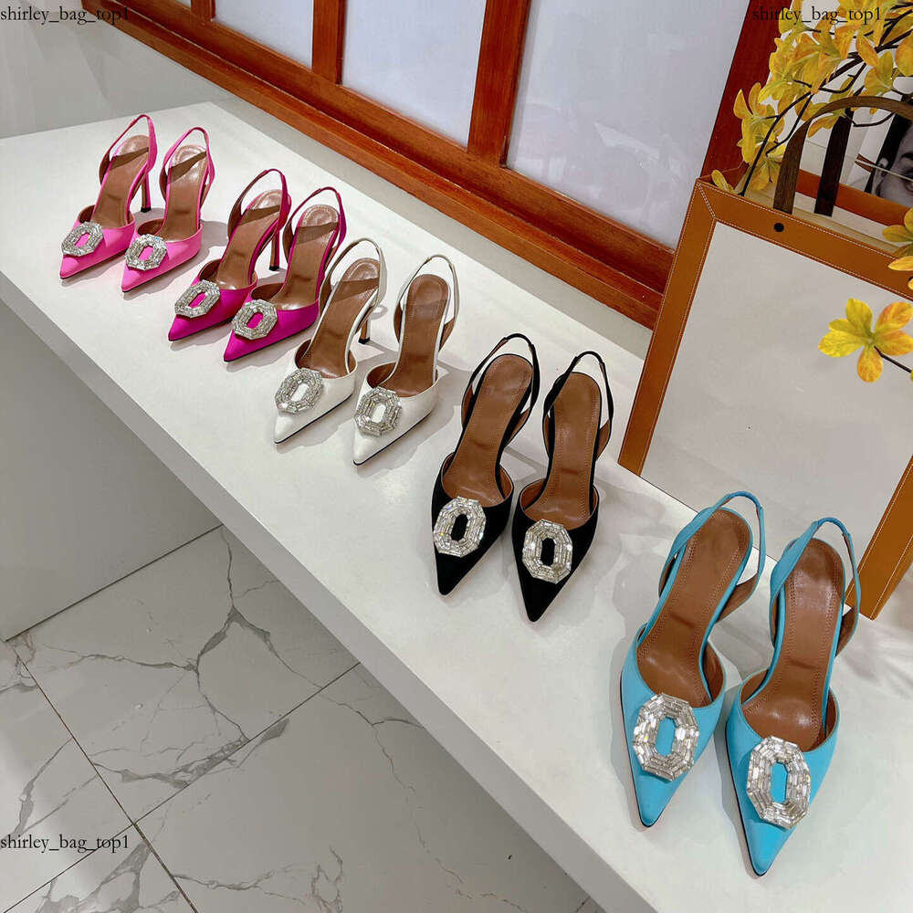 amina muaddis heels Sandals Designer Womens Sandals High Heeled Shoes Pointed Toesl Sunflower Crysta Buckle Sandalr Fashion 10Cm Heel Back Strap Genuine 213