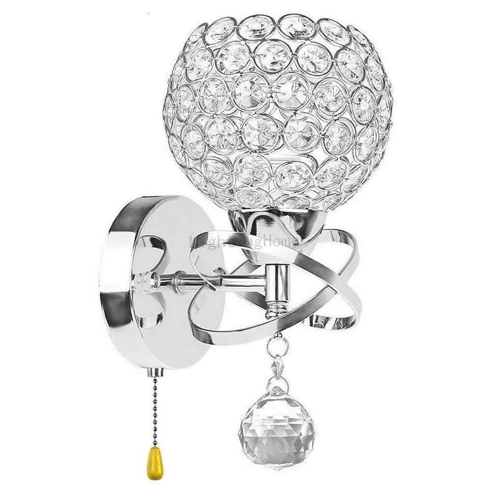 Modern Wall Lamp Crystal Sconce Wall Light Fixture E14 Bedside Retro Industrial Home Living Room Bedroom Bathroom Lighting Decor M251128