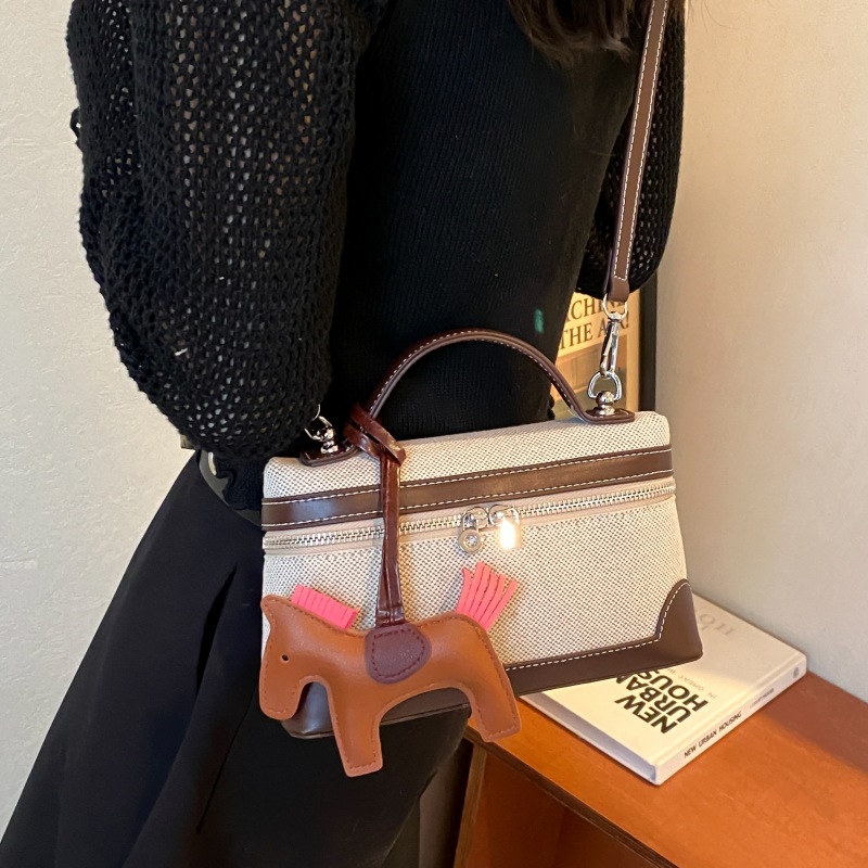Best-Selling 2025 Spring Linen Handbag - Compact Crossbody Purse with Detachable Chain (Trendy Minimalist Gift for Her)