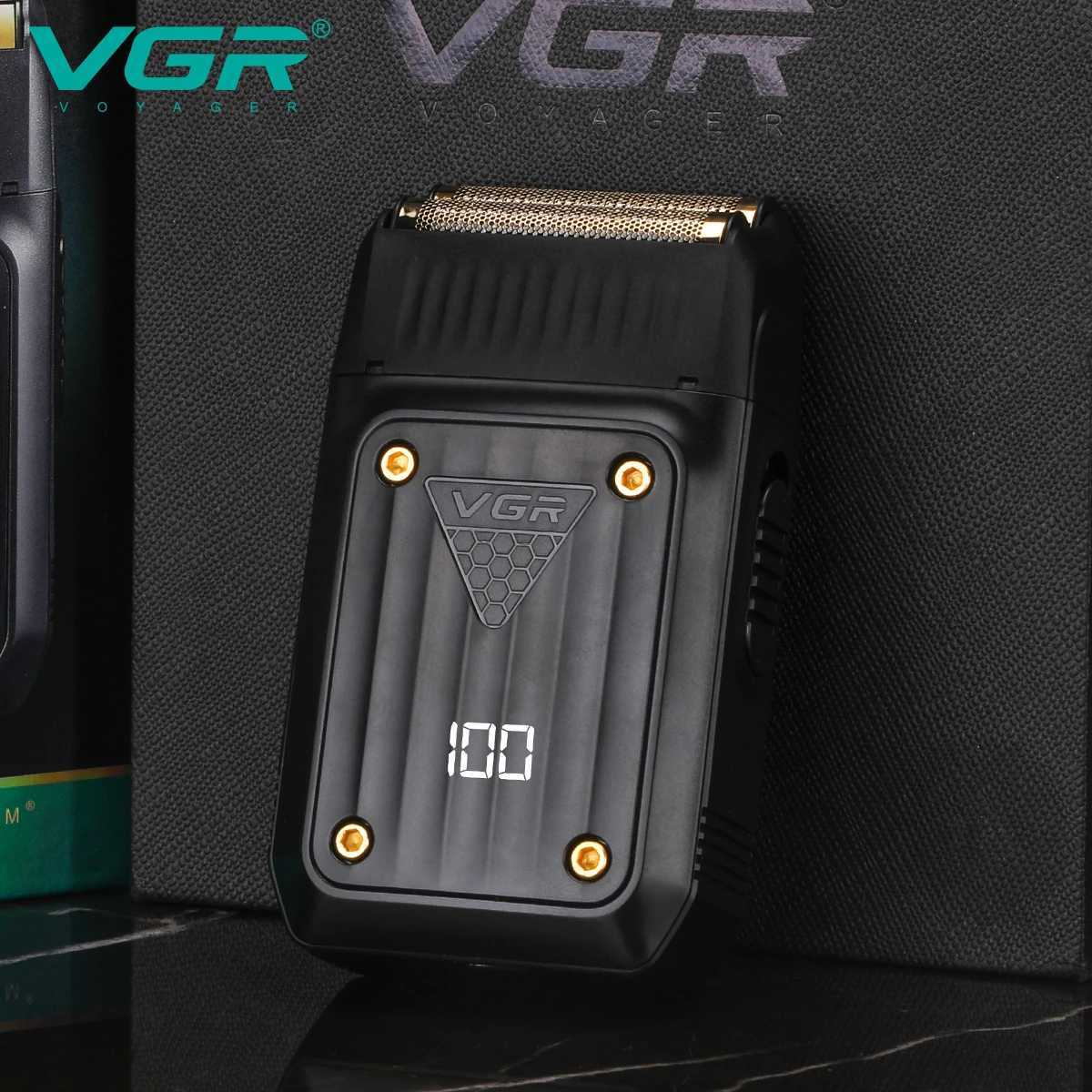 VGR Razor Professional Shaver Electric Beard Trimmer Digital Display Razor Reciprocating Razor Rechargeable Shaver for Man V-363 C251128
