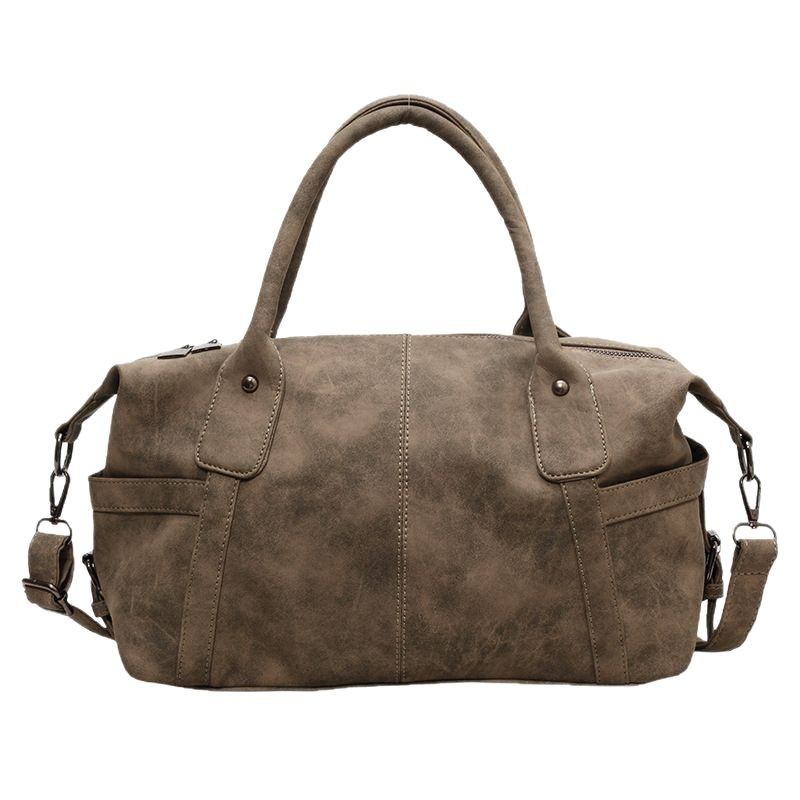 Retro large-capacity tote bag, new high-end versatile matte shoulder messenger bag