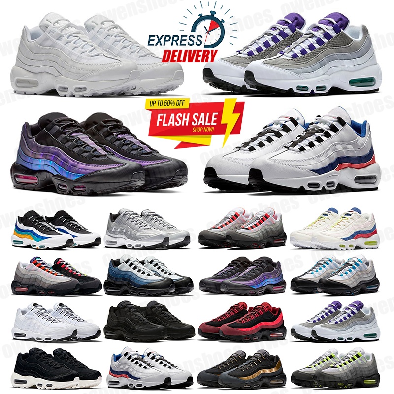 2026 Designer Men 95 95s women Running Shoes Classic airism Black White Yellow Cool Grey Olive Midnight Navy Trainers Sneakers Outdoor Sports Sneakers 40-47