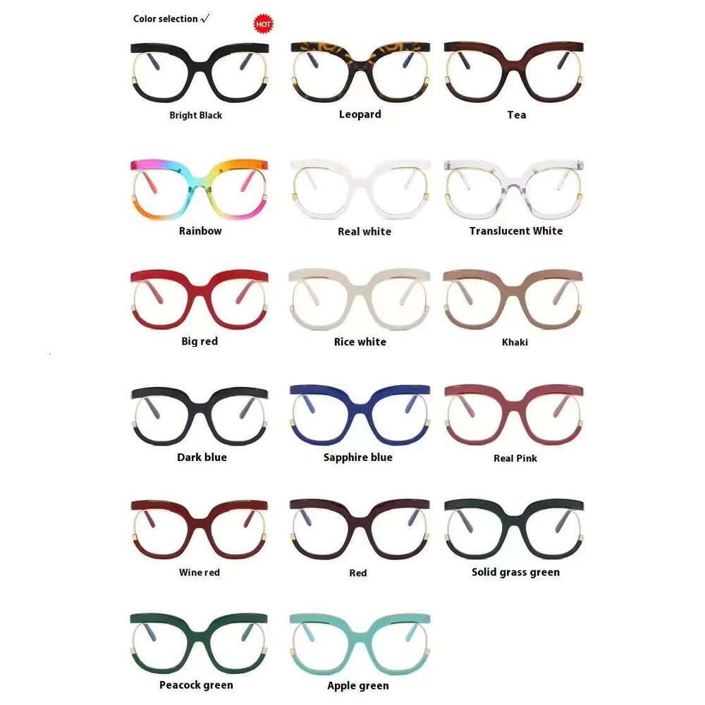 Blue Transparent Concave Fashionable Street Photography Eyewear with Round Frames