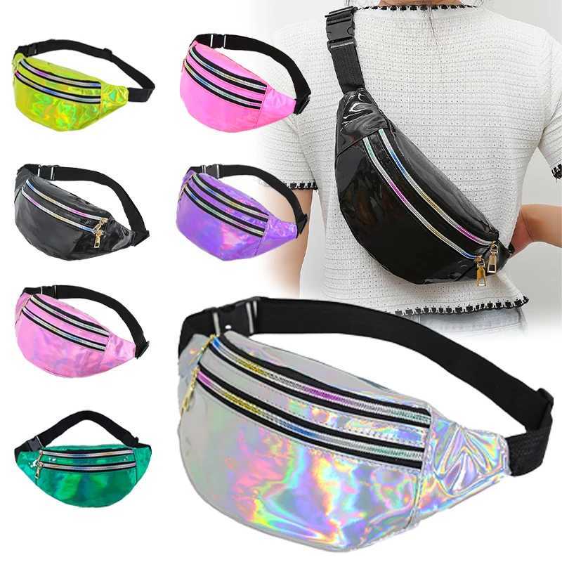 Trendy Personality Womens Waist Bag Laser Cool Lightweight Sport Leisure Female Belt Bag Waist Packs For Outings TravelT251128