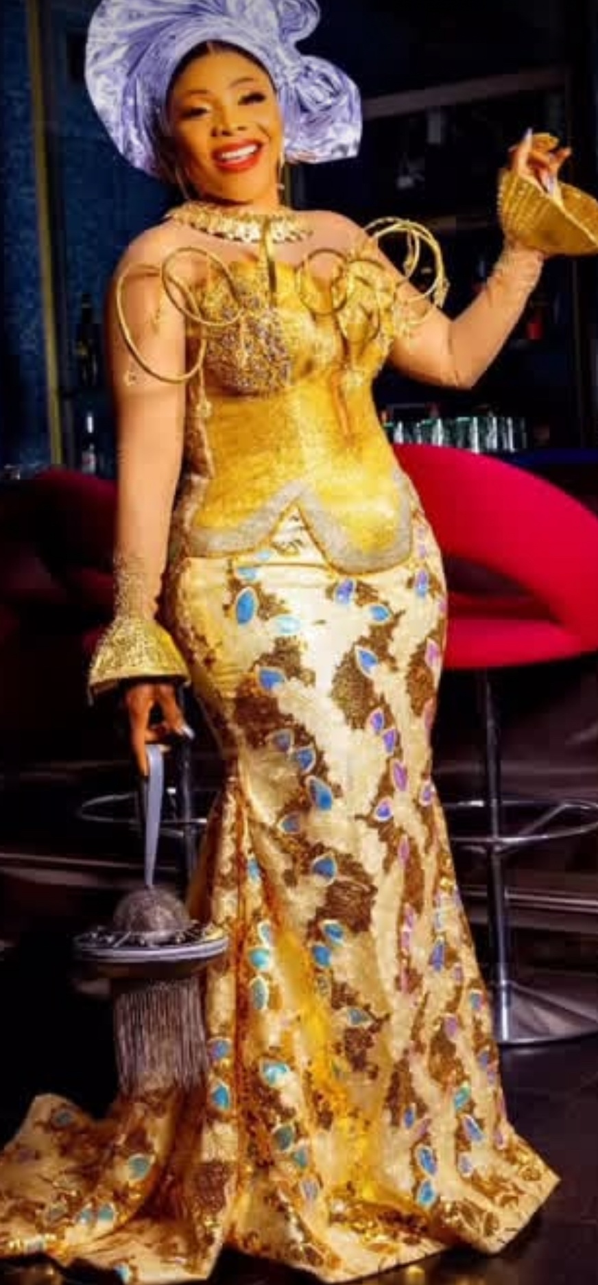 Gold Aso Ebi Mermaid Prom Dresses 2026 Beaded Rhinestones Lace Sparkly Evening Formal Party Second Birthday Engagement Gowns Plus Size Dress For Speci