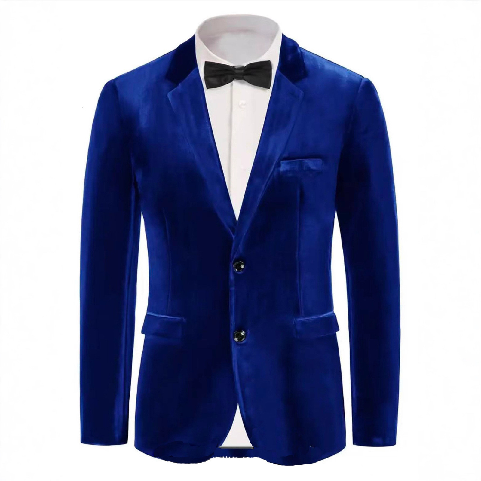 2025 Autumn Winter New Mens Casual Slim Fit Velvet Blazer Small Suit Trend