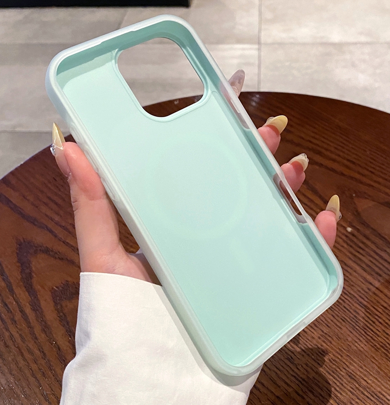 2in1 Magnetic Wireless Charging Cases For Iphone 17 Air 16 Plus 15 14 Pro MAX 13 12 11 Frosted Matte Skin Feel Jelly Colorful Hard Plastic PC Soft TPU