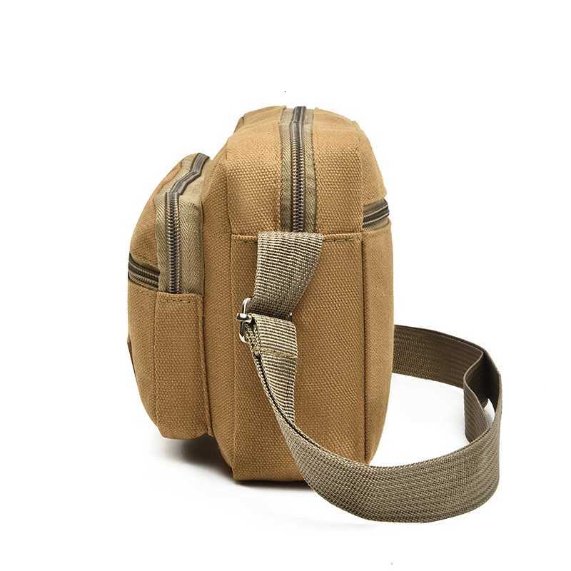 Mens Canvas Waist Bag - Durable Outdoor Sports Pack with High Capacity Multifunctional Phone Purse for Running/HikingT251128