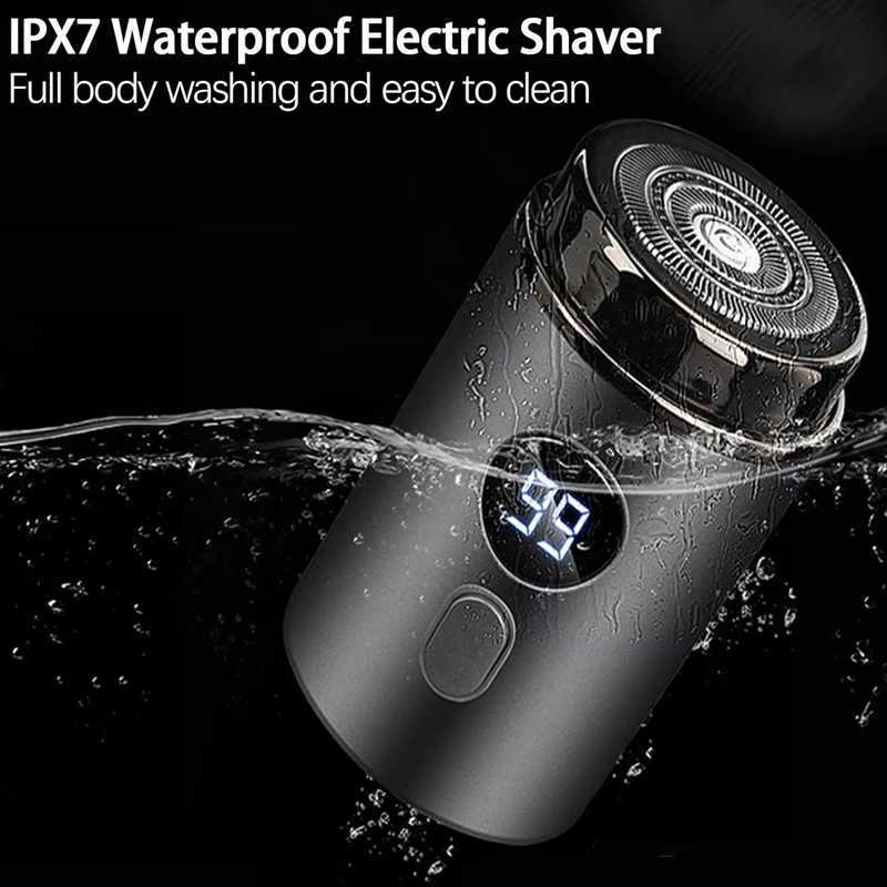 New Electric Smart Shaver Household Car Shaver Digital Display Mini Dual Blade Rechargeable Shaver Powerful Mens Gifts C251128
