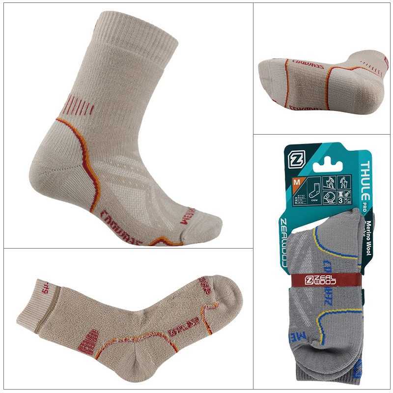 ZEALWOOD Hiking Trekking Mens Womens Thick Merino Wool Socks Warm Thermal Winter Cold Snow Outdoor Sports Cushion 1/3 Pairs J251128