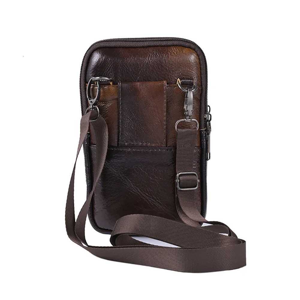 Men Stylish Crossbody Bag Waterproof High Quality Leather Retro Fanny Pack Lightweight Fashion Sling Bag Male Travel Outdoor BagT251128