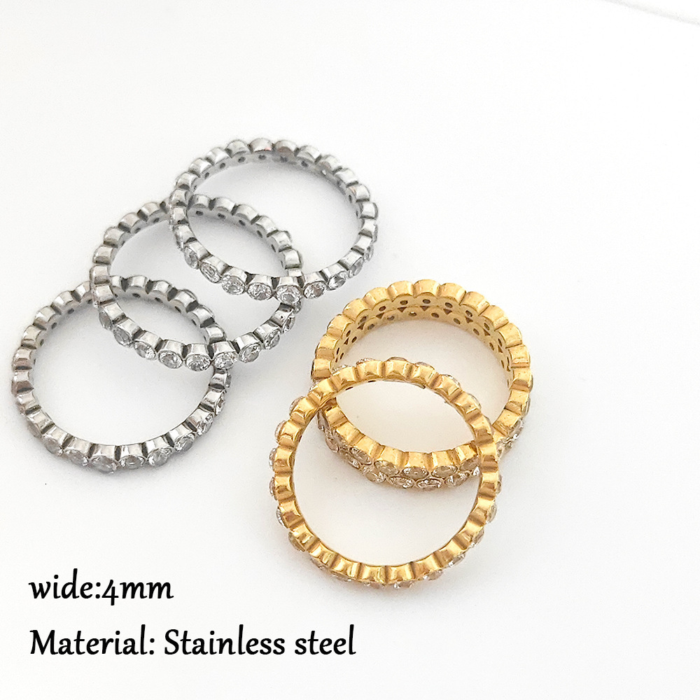 New INS Cool Style Fashionable Zircon Titanium Steel Honeycomb Geometric Ring Jewelry for Women