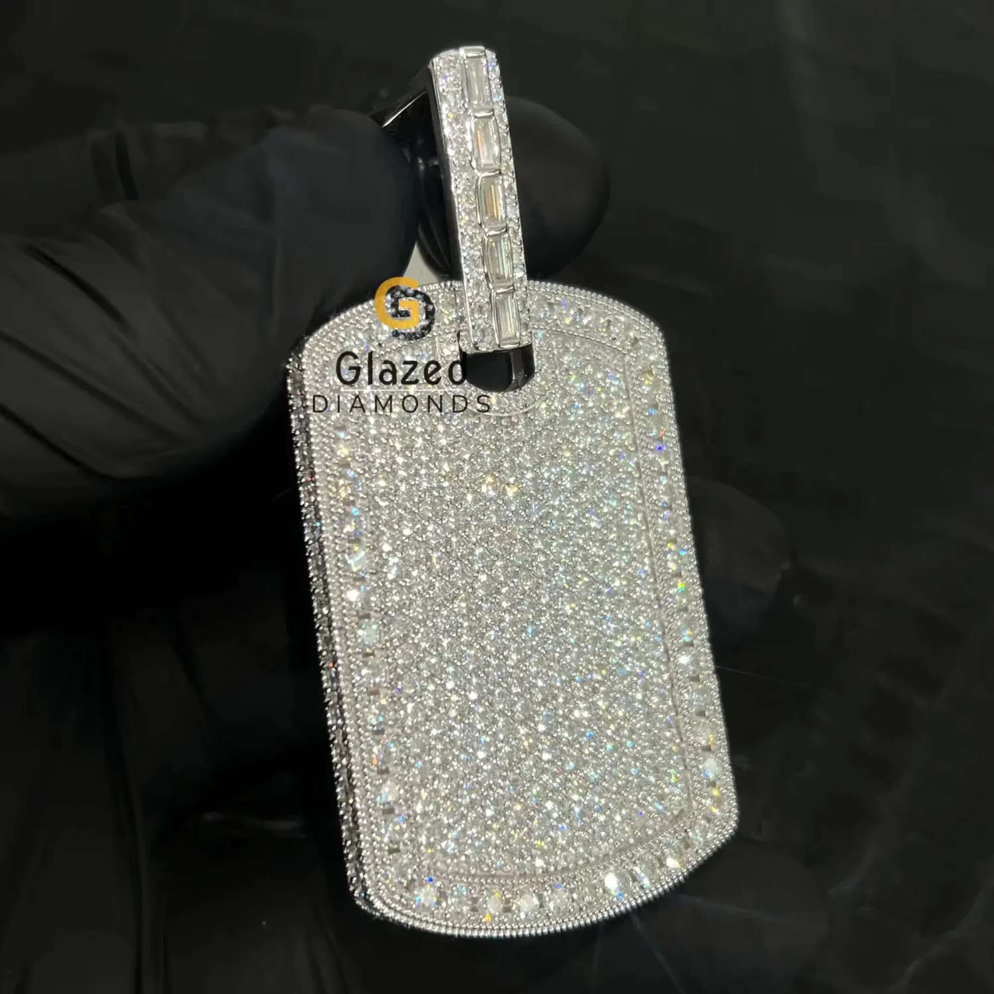 Trending 10 Kt White Gold Hip Hop Pendant in Wholesale Price High Quality Moissanite Round Cut Diamond With Enhance Vvs Clarity