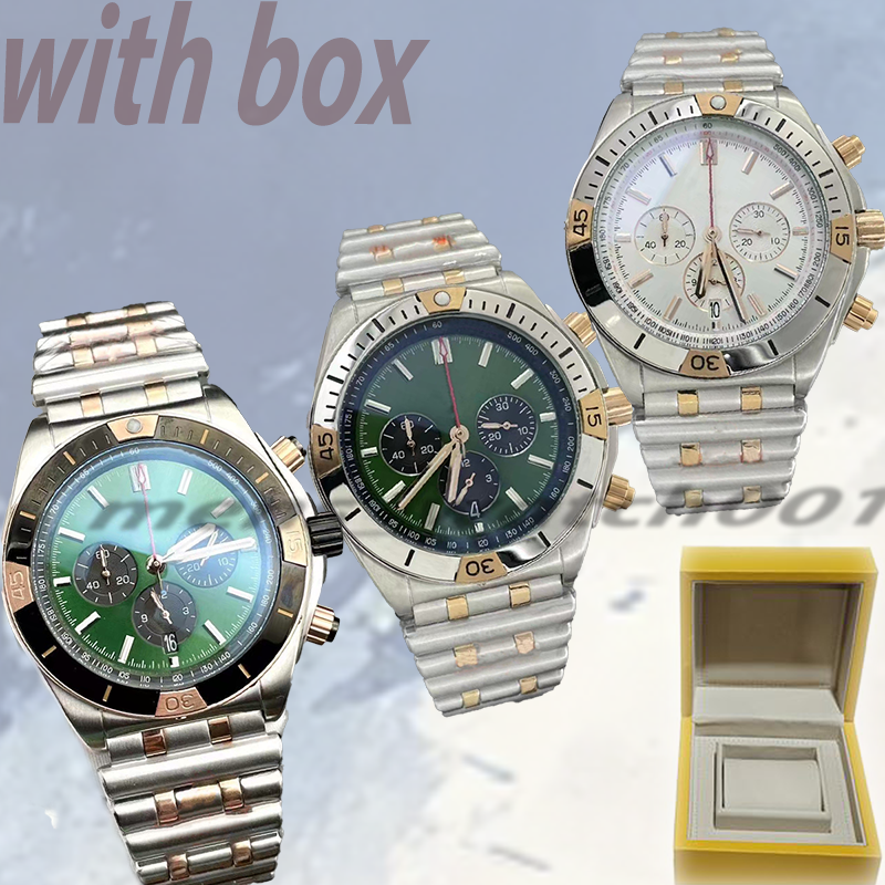 casual men's watch design elegant watch quartz machine sapphire multifunctional sturdy stainless steel strap 44mm