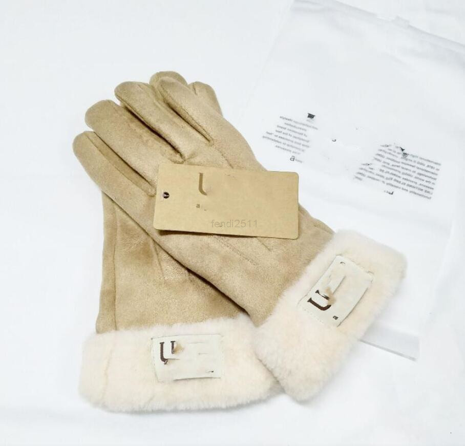 Five Fingers Gloves Designer Fashion Gloves Warm Luxury Winter Brand Man Woman Knitted Glove Fingers Cold Proof Warmer Touch Screen Mittens