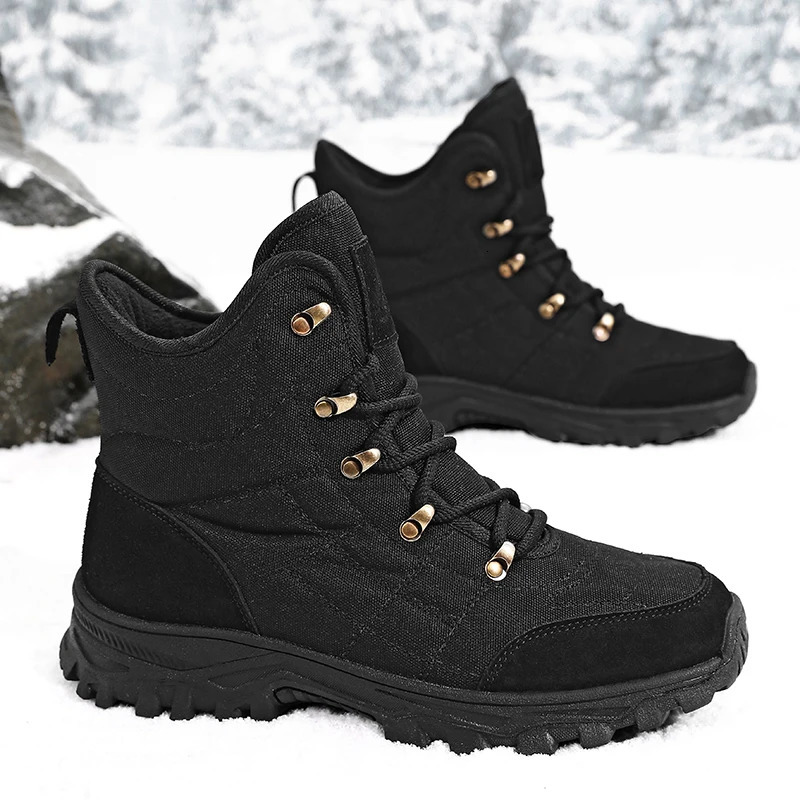 Mens boots autumn and winter waterproof casual snow boots non-slip comfort high-top outdoor boots fashion youth plus size boots 251128 - view 3