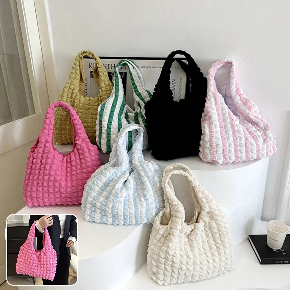 Fashion shoulder bag large Ruched womens lightweight fashion shopping dating hand-held handbag