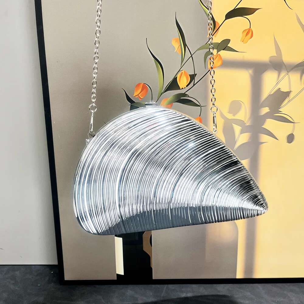 Golden Evening bag Purses and handbag Designer shoulder bags funny shape Party Wedding Acrylic Shiny Clutch purse