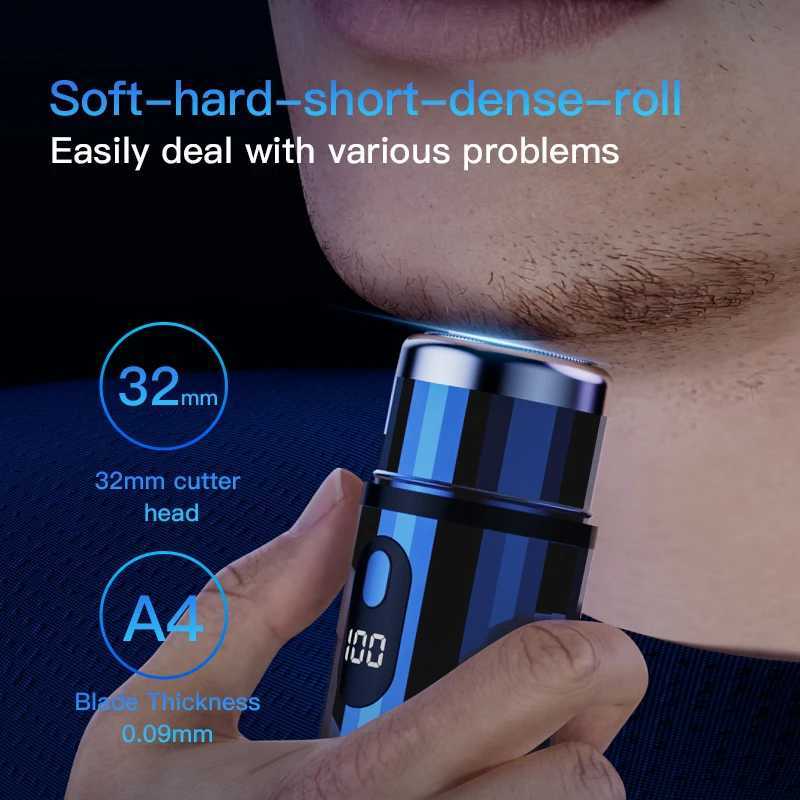 Mini Portable Electric Shaver For Men Capsule Design Travel Home Use Electric Beard Knife USB Rechargeable Pocket Electric Razor C251128