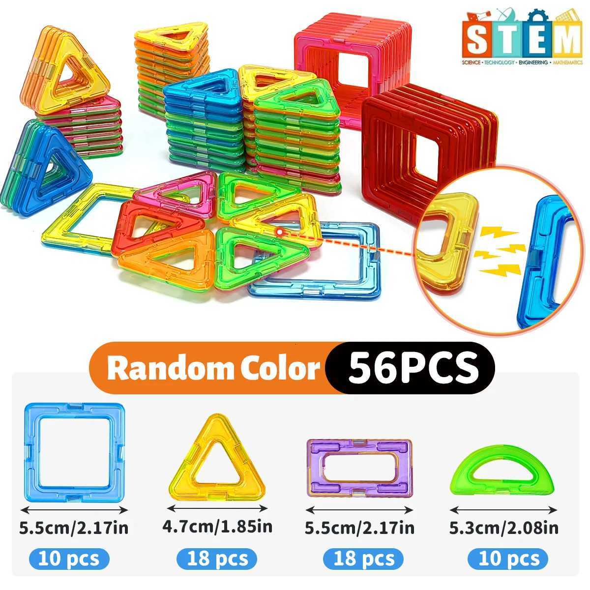 Magnetic Building Blocks DIY Magnets Toys medium size STEM Toys Construction Toys Learning Educational Magnet Toys Y251128