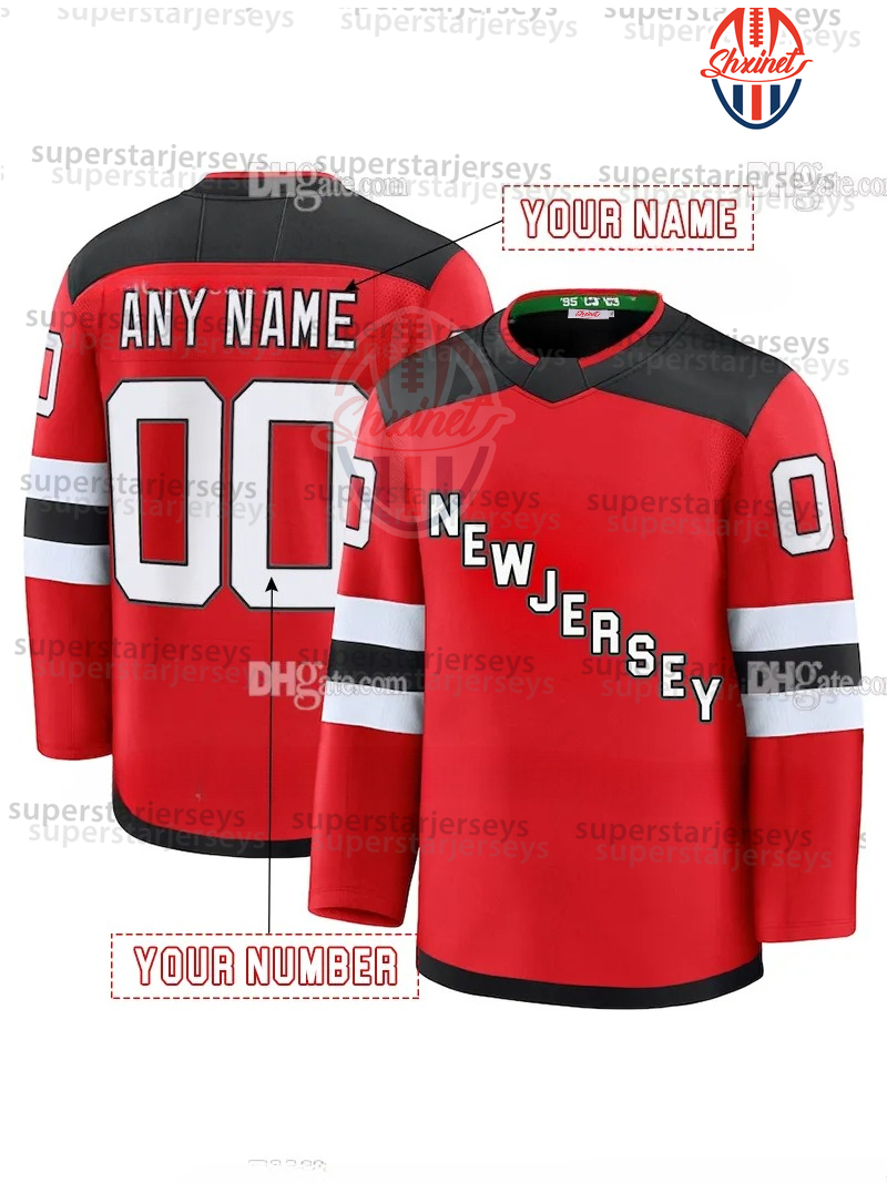 Custom Hockey Jersey Jack Hughes Hischier Bratt Meier Hughes Allen Stitched any Name any Number for Men Women Youth