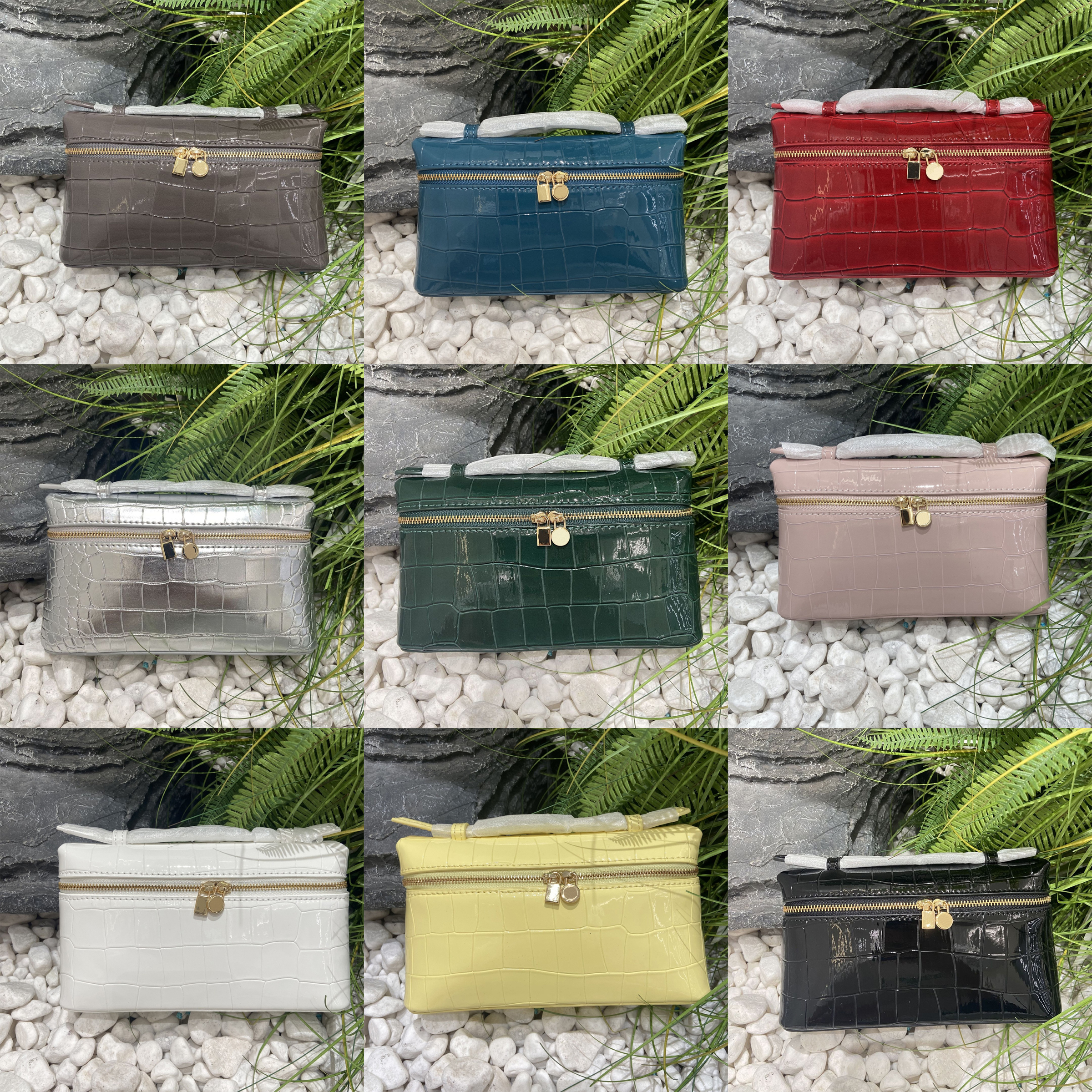 Designer bag Luxury Bag High quality leather Gold Clasp zipper Embossed pattern of letters Lunch box Bag Ostrich Pattern Shoulder Bag Crossbody bag handbag bags