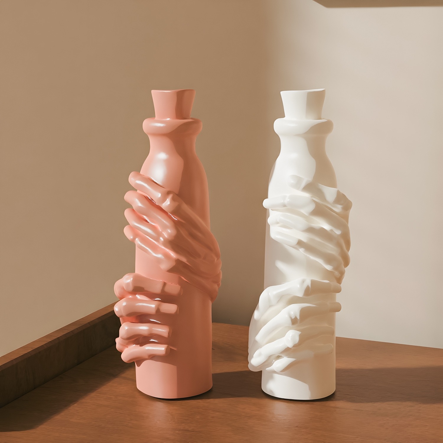 Bone Hand-wrapped Vase Silicone Mold Head Bottle Cement Gypsum Resin Casting Mold, Halloween Home Decoration Ornament
