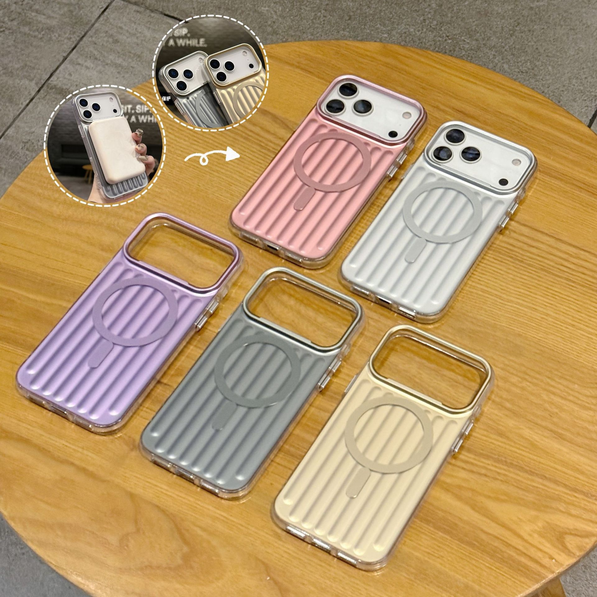 3D Luggage Phone Case Compatible with iPhone 17 Pro Max, Apple 16/15 Shockproof, Magnetic Charging