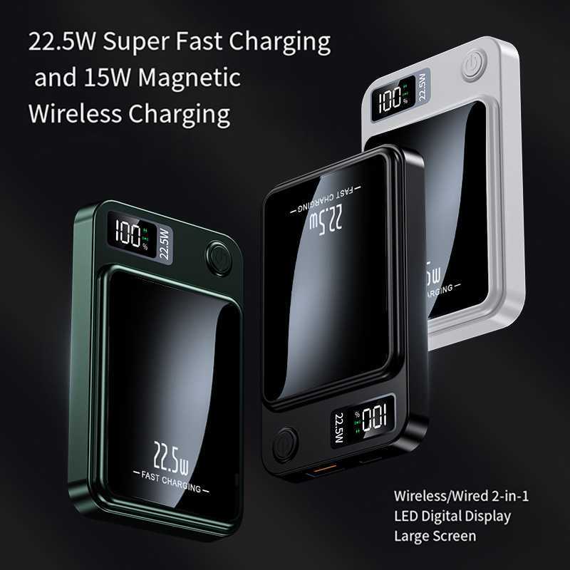 10000mAh Wireless Magnetic Qi Power Bank Mini Portable Spare Battery Type C Fast Charger For Iphone Samsung Macsafe 2024 NewCL240808