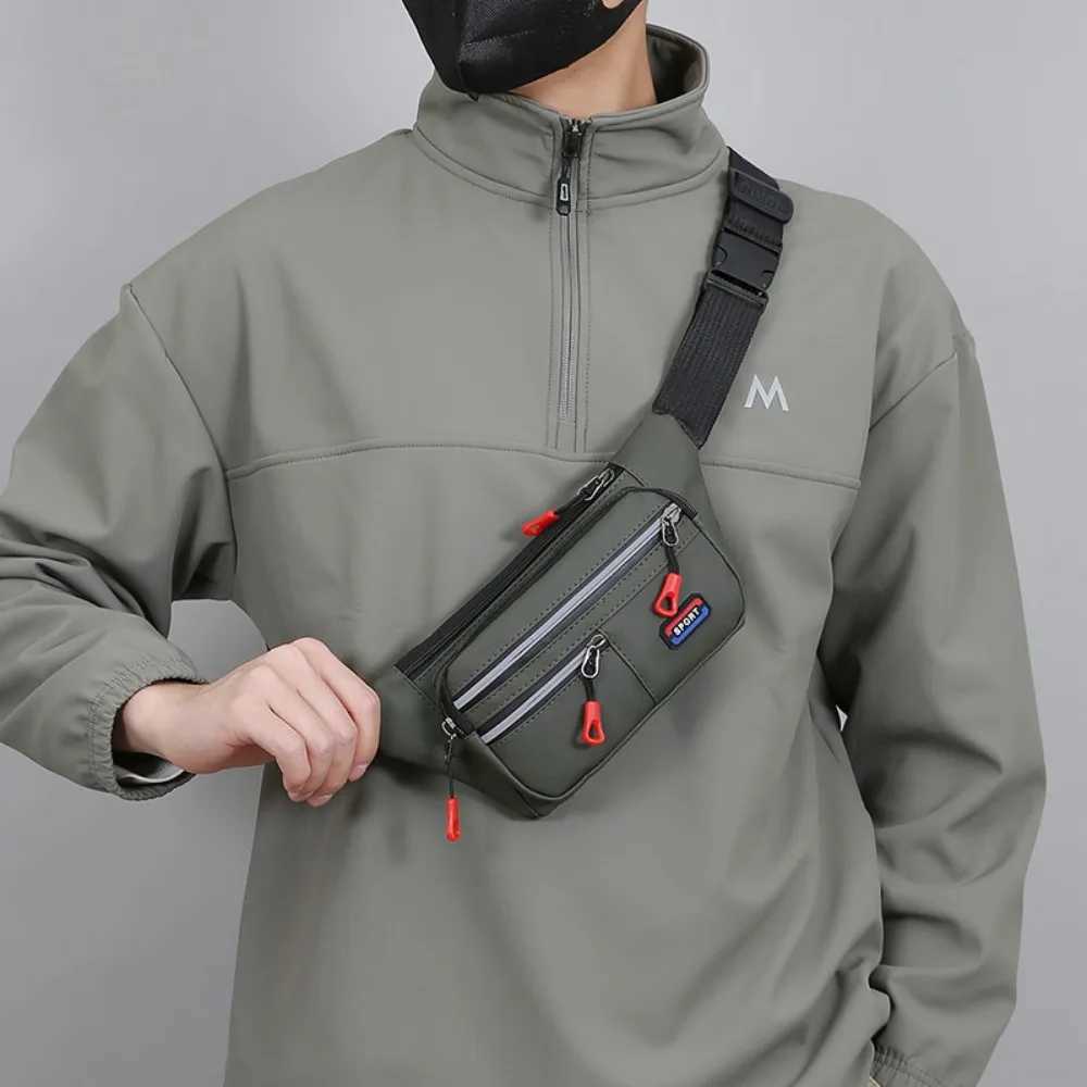 New Multifunctional Simple Fashion Waist Bag Casual Versatile Mens Outing Chest Bag Outdoor Backpack ExportT251128