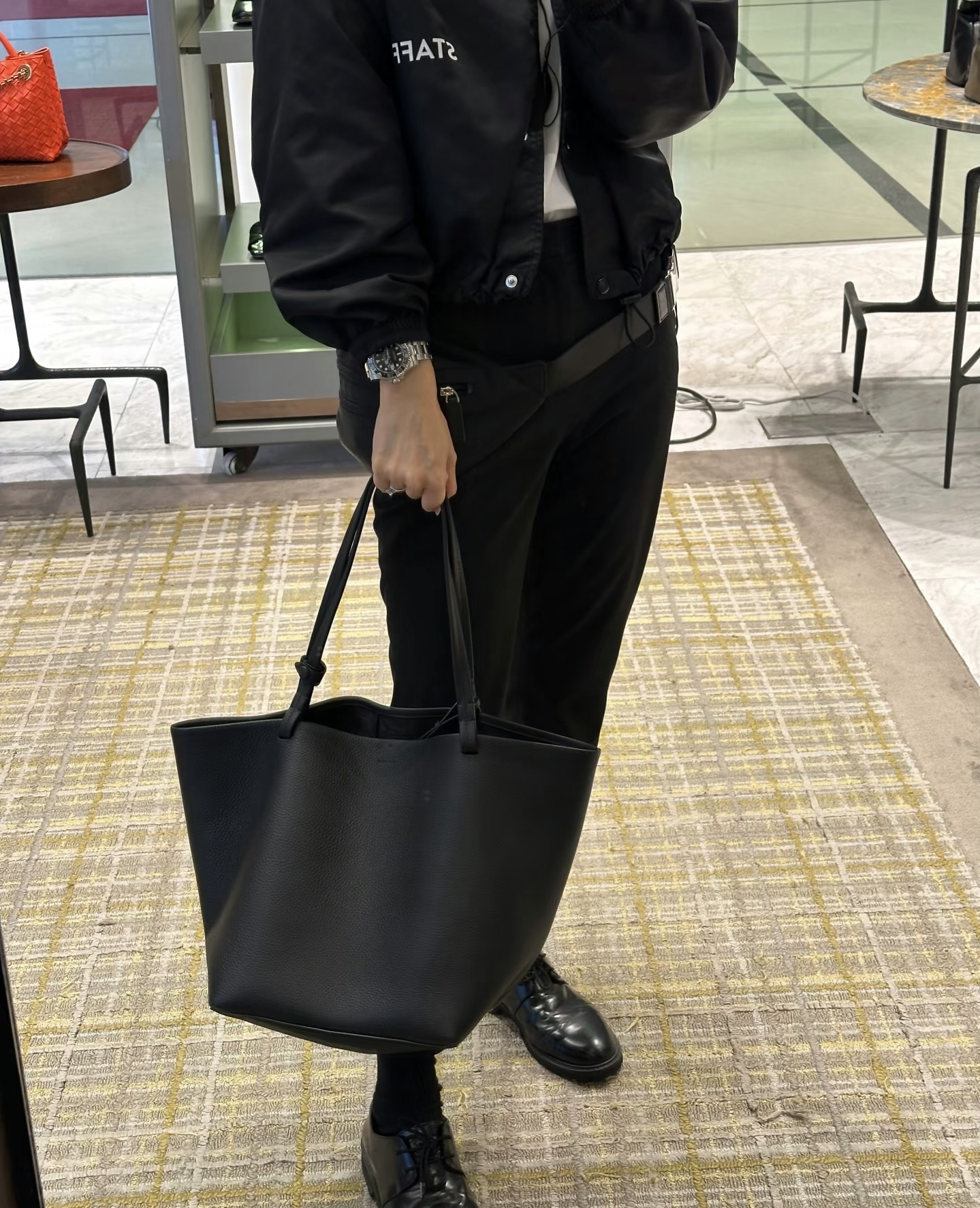 Row bag New Tote Bag Simple Commuter First-layer Cowhide Fashionable Park M Large Capacity Shoulder Bag