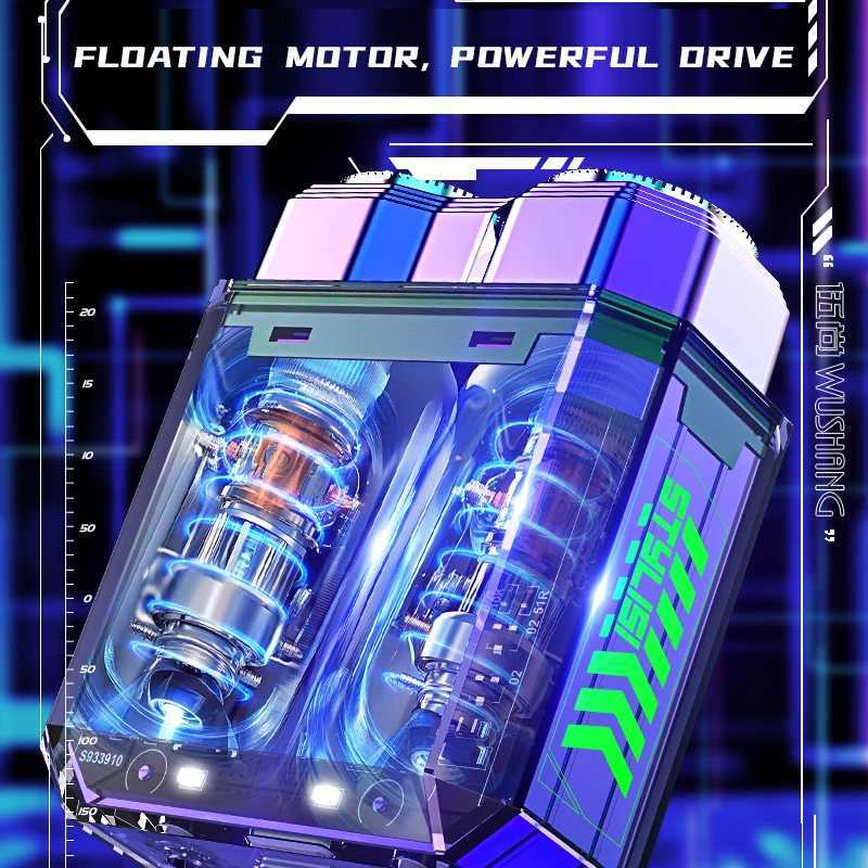 mecha mens electric double-head shaver magnetic blade head shaving razor high power digital display trendy portable C251128