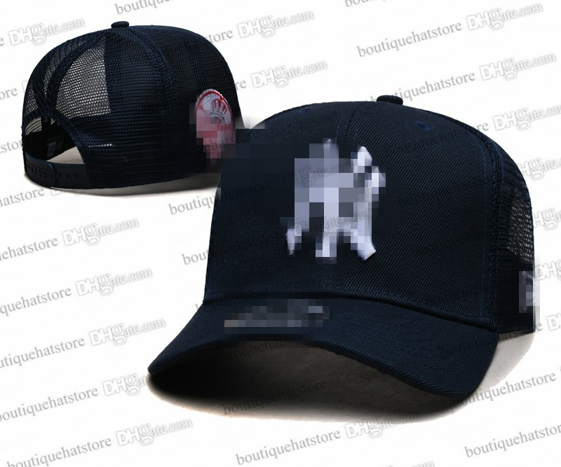 Designer Baseball Adjustable Hat Men Brown Color A-Frame Sport Snapback Caps Spring Training trucker cap Curved Brim Mesh New York letter Bone Chapeau Ap29-12