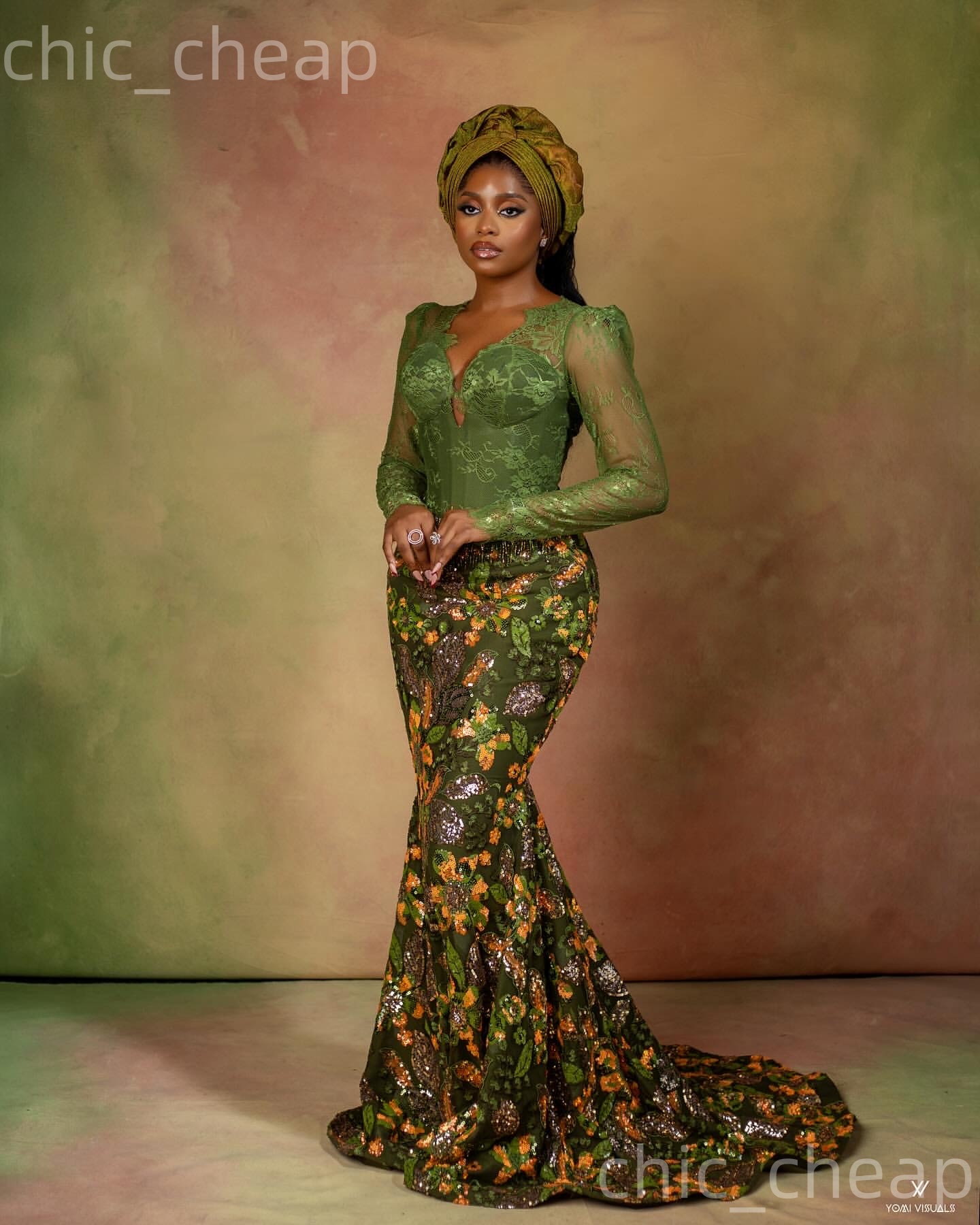 Aso Ebi Olive Green Mermaid Prom Dresses 2026 Lace Beaded Sequined Evening Formal Party Second Birthday Engagement Gowns Plus Size Dress For Special O