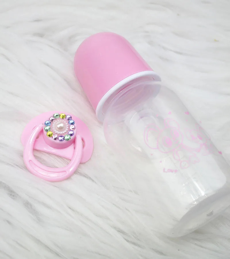 Pink White Magnetic Pacifier Shining Nipple For Reborn Baby Doll and Bottle Set born Babies Toy Accessories 251128