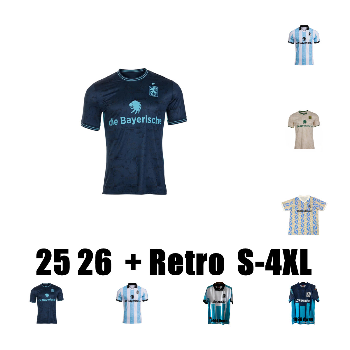 2025 2026 TSV 1860 MunchenS Soccer Jersey NIEDERLECHNER CHRISTIANSEN home away VERLAAT VOET JACOBSEN HAUGEN camisetas de futbol VOLLAND WOLFRAM Football Shirt 4XL