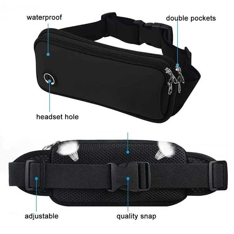 Sport Running Waist Bag Zipper Fanny Pack Adjustable For Cycle Yoga Hiking Travel Workout Walking Fishing FitnessT251128