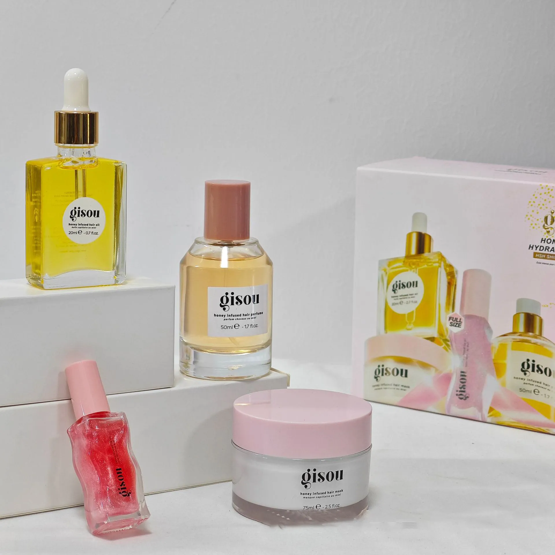 Honey Infused Hair Perfume 50ml Hair Oil 20ml Hair Pocket Size Travel Friendly With Sweet Notes Of Honey Essential Oil Women Men Styling Spray