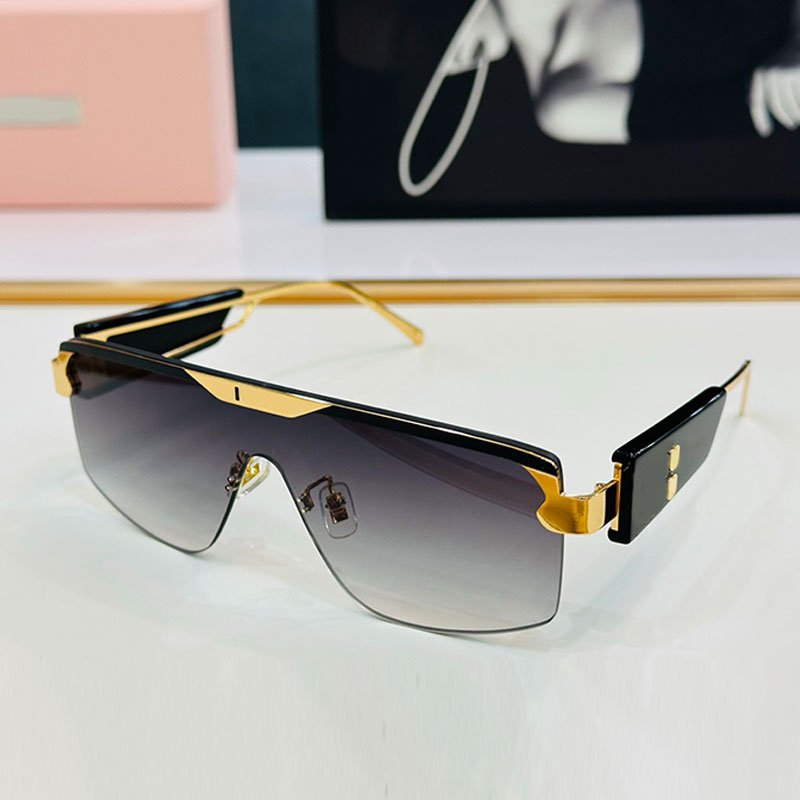 MU135 Men Womens Designer Sunglasses Design Avant garde Half Frame Glasses Acetate Frame Metal Legs Nylon Lens Gradient UV400 Protective Travel Driving Style