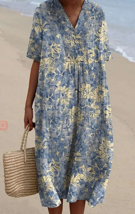 Dresses Women Designer Clothing Robe Dress Designer Floral Dress Vestido Calf 2025 New Clothing Womens Hot Product Comfortable Loose Printed Long Dres