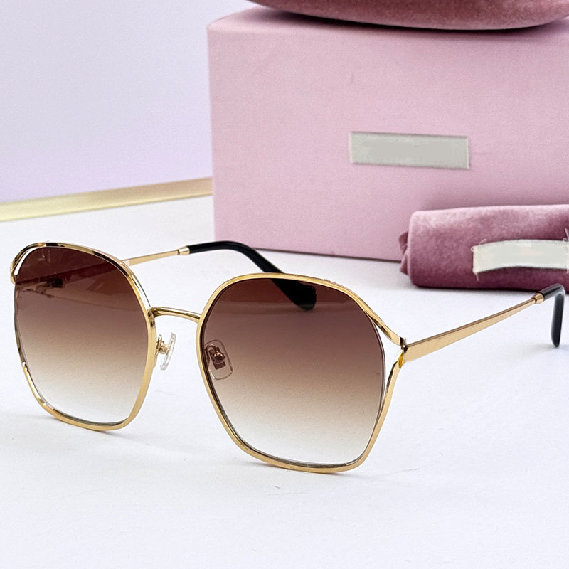 Designer Sunglasses Male Female Designer MU52 Top Quality Fashion Metal Pilot Sunglasses Metal Frame Anti Radiation Circular Lens UV Protection