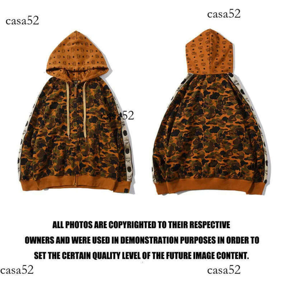 Bapjacket Designer Bapshoodys Jacket Designer Double Shark Full Zip Hoodie Camouflage Sweatshirts Couple Sleeve Zipper Hoodie Mcmmcmbapejacket 3Ed
