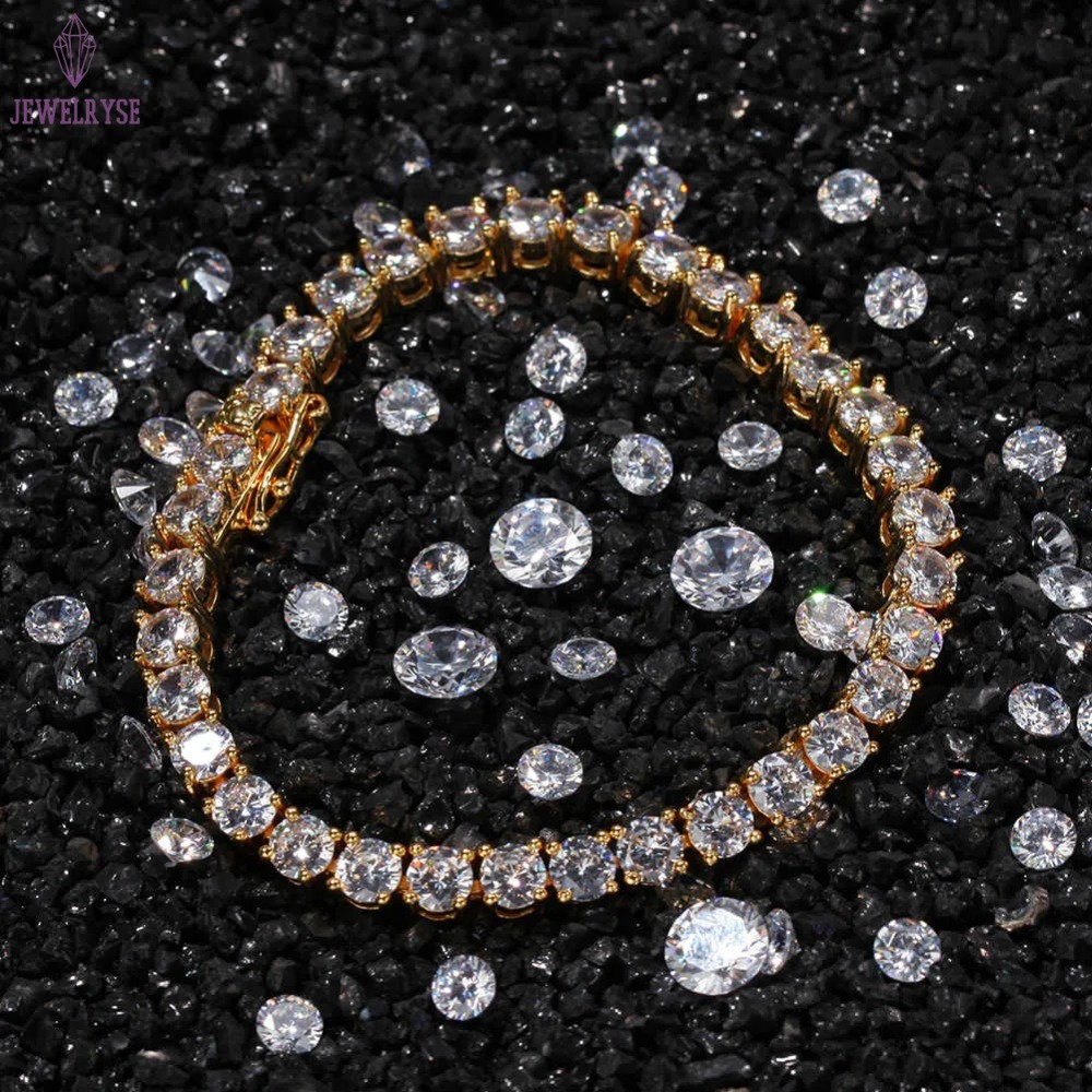 Grace Jewelry 3mm 4mm 5mm Mossanite Iced Out 925 Silver Grown Diamond Vvs Gra Moissanite Tennis Bracelet for Men Woman