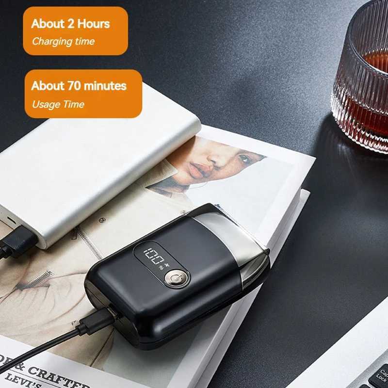 MOTA Mini Electric Shaver Digital Display Two-speed Adjustable TYPE-C Charging Shaver Three-headed Shaver C251128