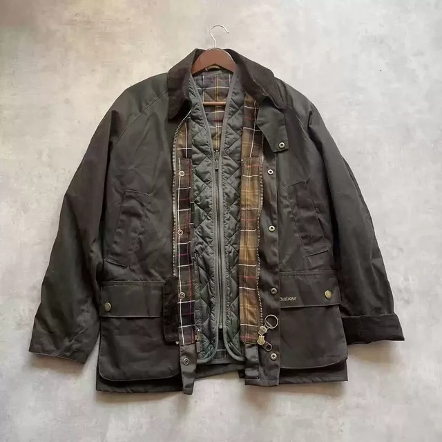 American Retro Wax Slim Fit Mid-length Lapel Trench Coat w250825